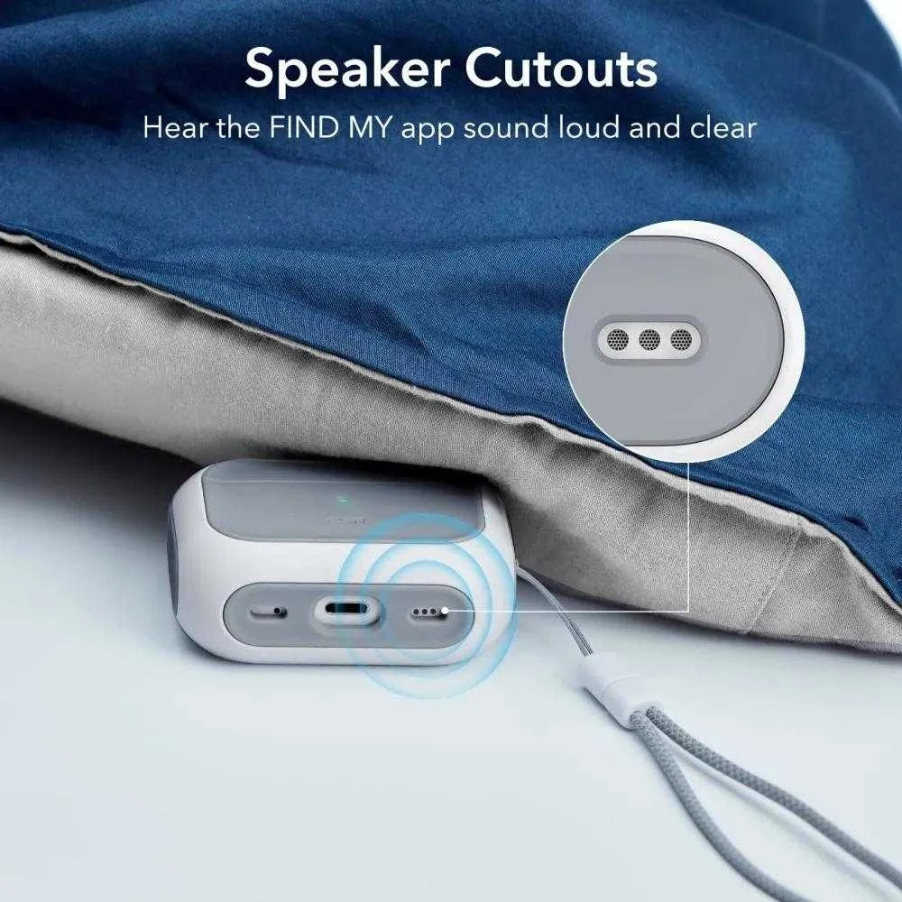 Dėklas ESR Orbit Hybrid, skirtas AirPods Pro, Magsafe (baltas)