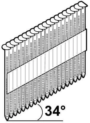 Vinys Essve; 3,1x90 mm; 34°; 1200 vnt.