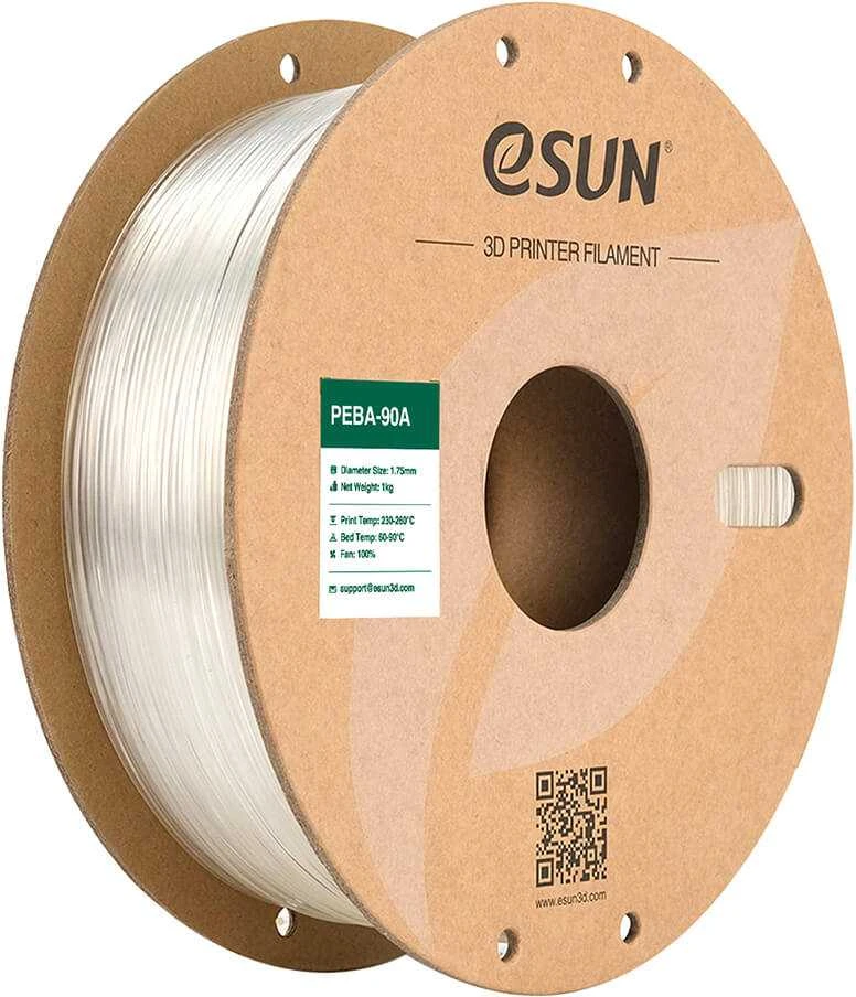 eSun PEBA-90A 3D spausdinimo gija ant kartoninės ritės