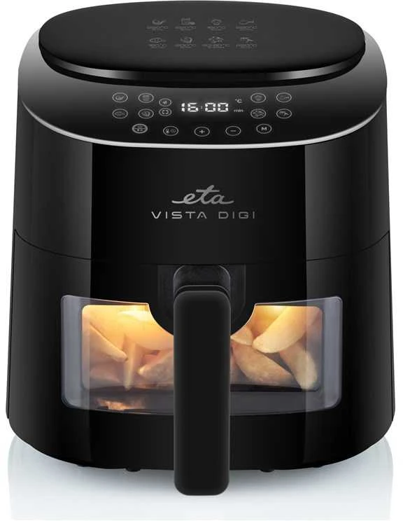 ETA | Karšto oro gruzdintuvė | ETA116890000 Vista Digi | Galia 1300 W | Talpa 4,3 L | Karšto oro technologija | Juodas