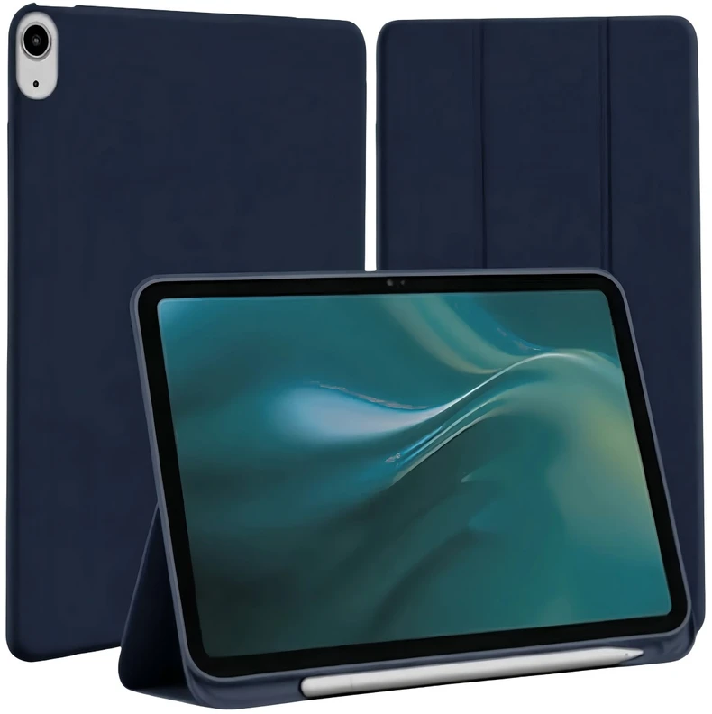 Etteri dėklas iPad Air 4 2020 / 5 2022 10.9” / 6 2024 / 7 2025 / 8 2026 11” tamsiai mėlynas