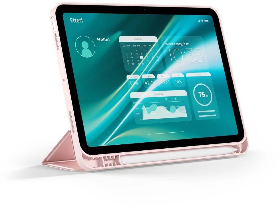 Etteri dėklas, skirtas Samsung Galaxy Tab A9 2023 / A11 2025 8,7′, šviesiai rožinis