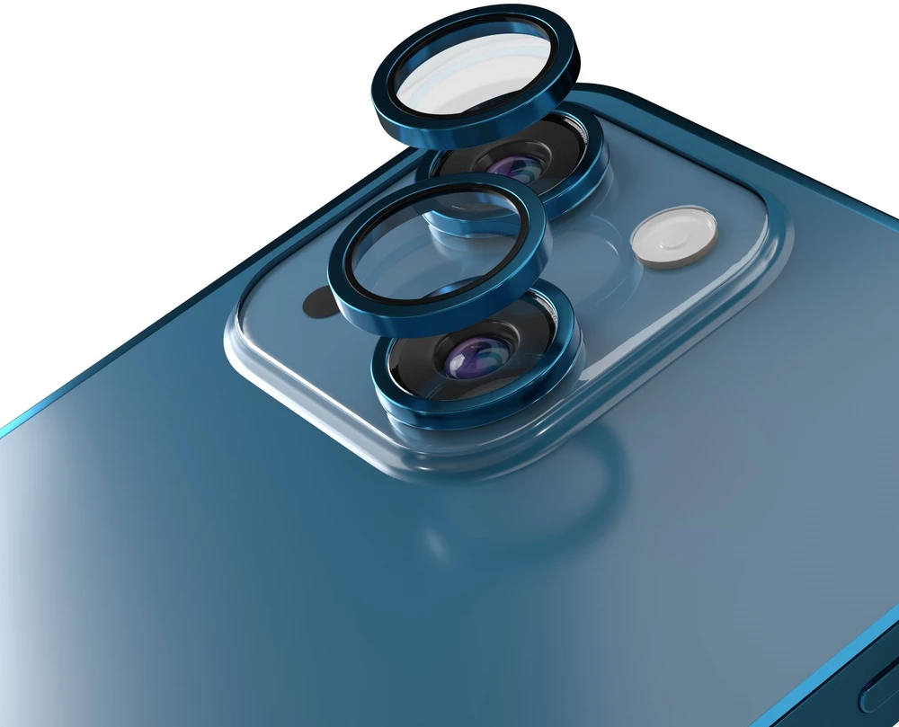 Etteri fotoaparato objektyvo apsauga, skirta iPhone 13 / 13 Mini, jūros mėlyna