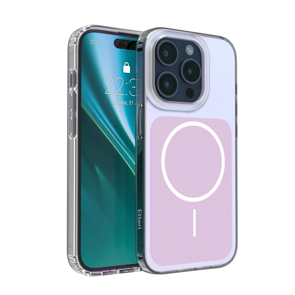 Etteri Hidden Pearl dėklas iPhone 15 Pro 6,1" rožinis