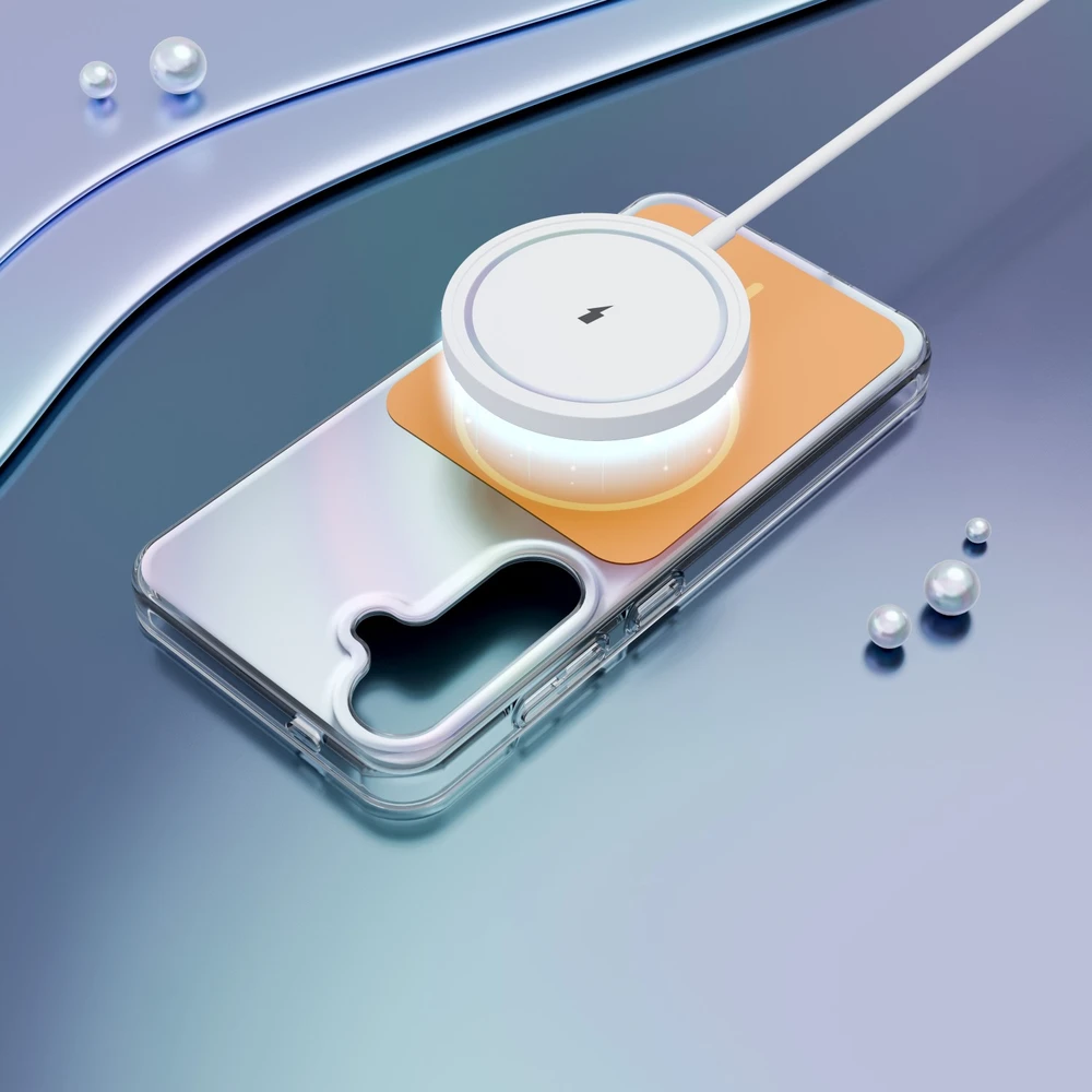 Etteri Hidden Pearl dėklas Samsung Galaxy S25 oranžinis