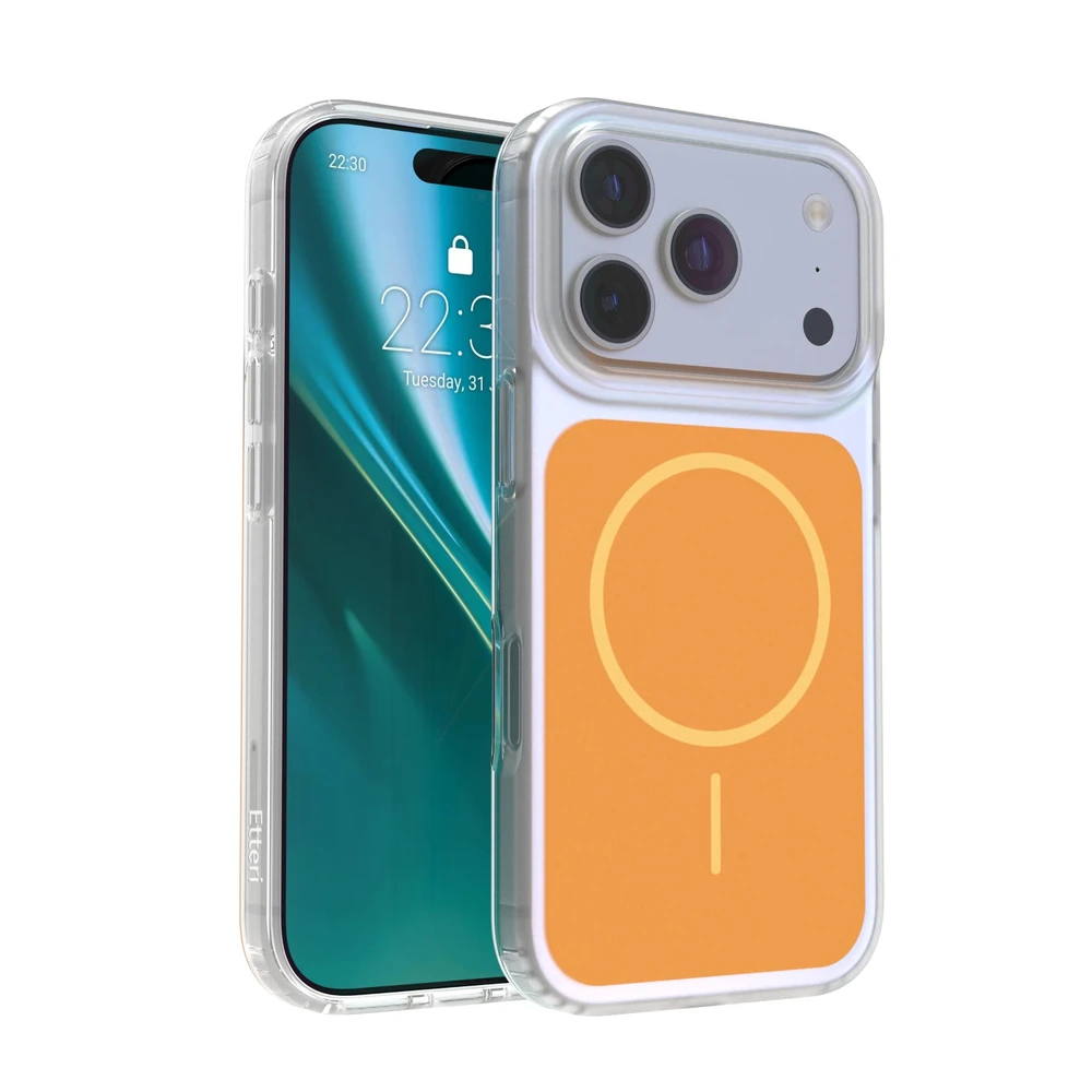Etteri Hidden Pearl dėklas, skirtas iPhone 17 Pro / 18 Pro 6,3" oranžinis