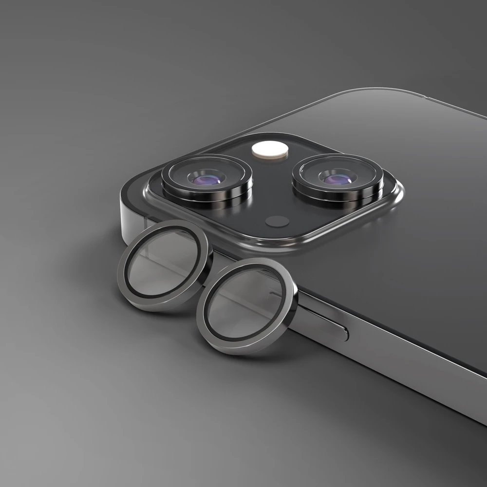 Etteri kameros objektyvo apsauga, skirta iPhone 14 / 14 Plus, juoda