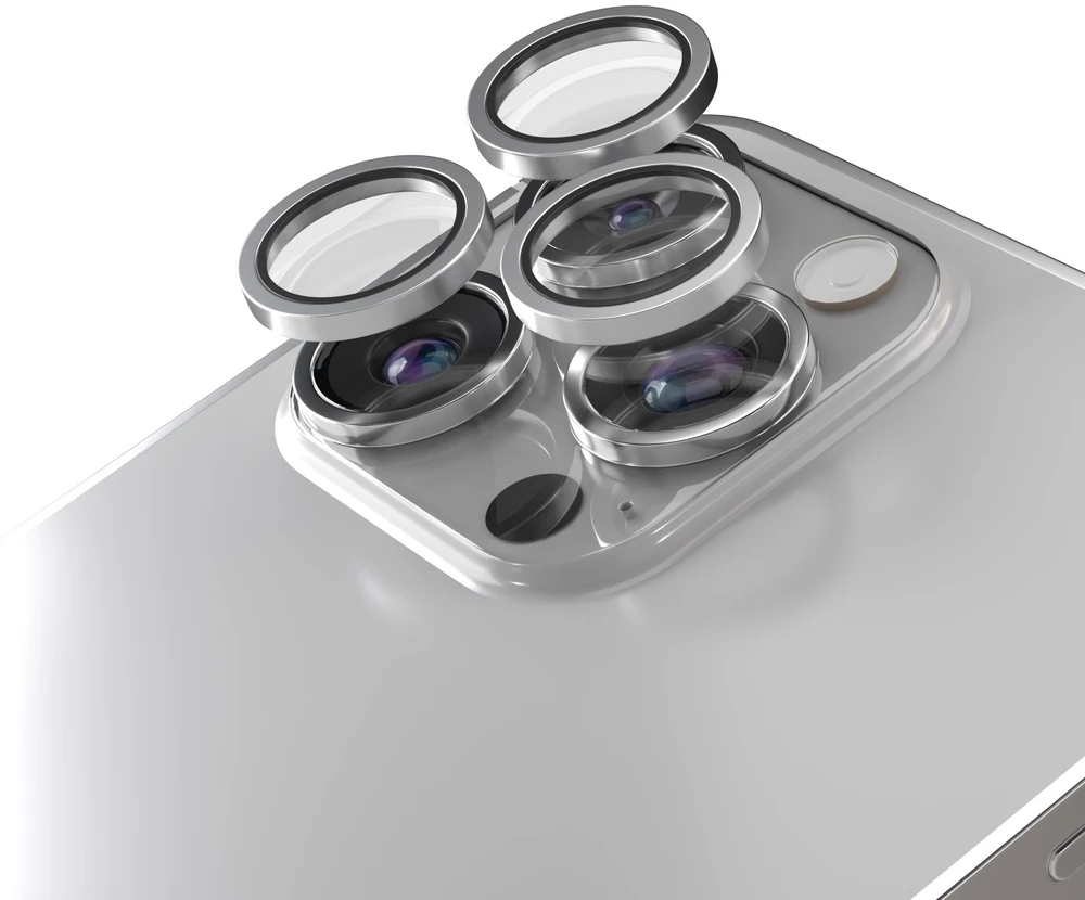 Etteri kameros objektyvo apsauga, skirta iPhone 16 Pro / 16 Pro Max, titano spalvos