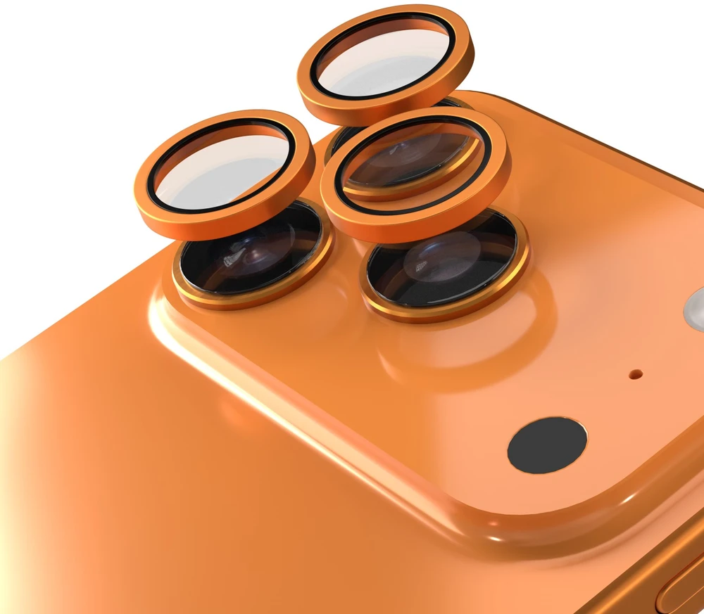 Etteri kameros objektyvo apsauga, skirta iPhone 17 Pro / 17 Pro Max, oranžinė