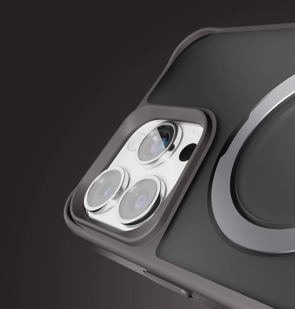 Etteri Matt Mag Ring dėklas, skirtas iPhone 17 Pro Max / 18 Pro Max, pilkas