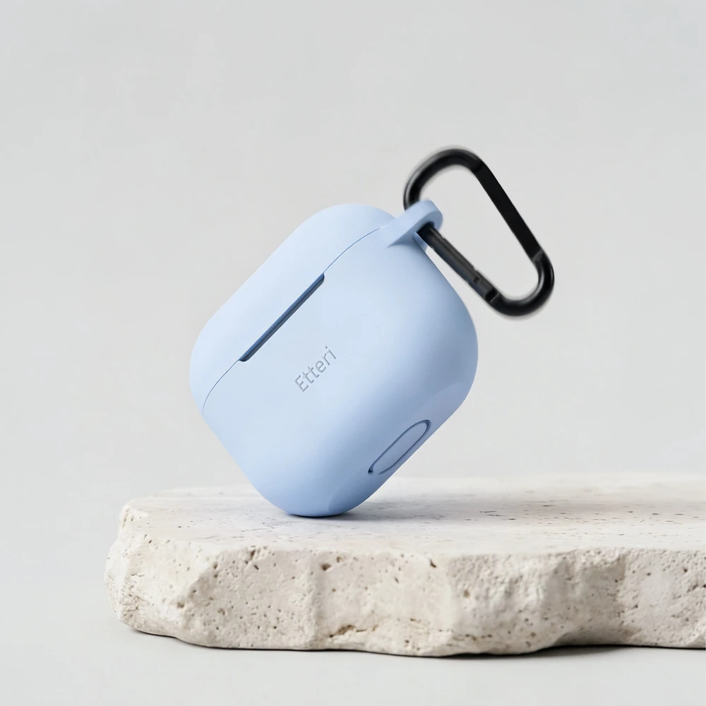 Etteri silikoninis dėklas AirPods 3 šviesiai mėlynas