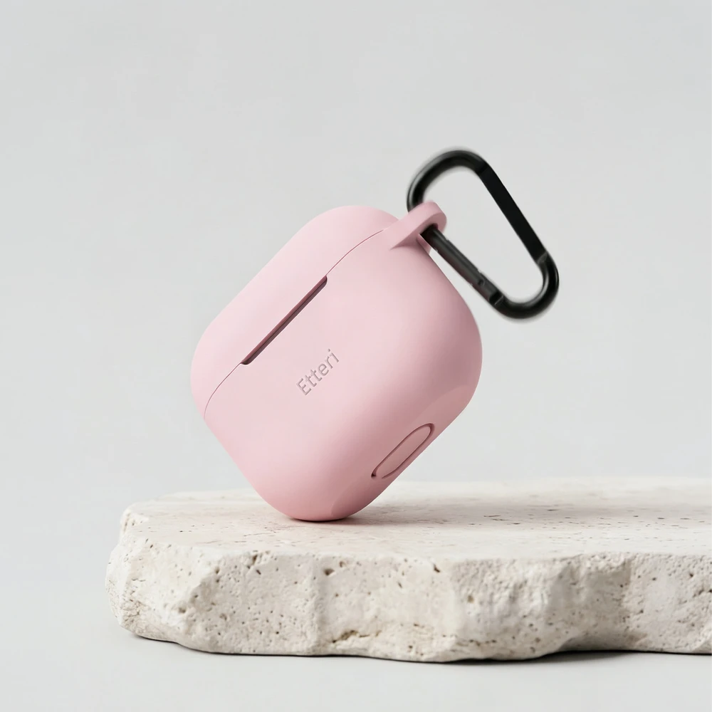 Etteri silikoninis dėklas AirPods 3 šviesiai rožinis