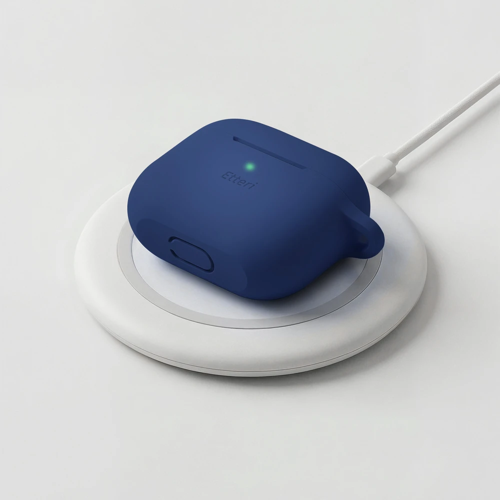 Etteri silikoninis dėklas AirPods 3 tamsiai mėlynas