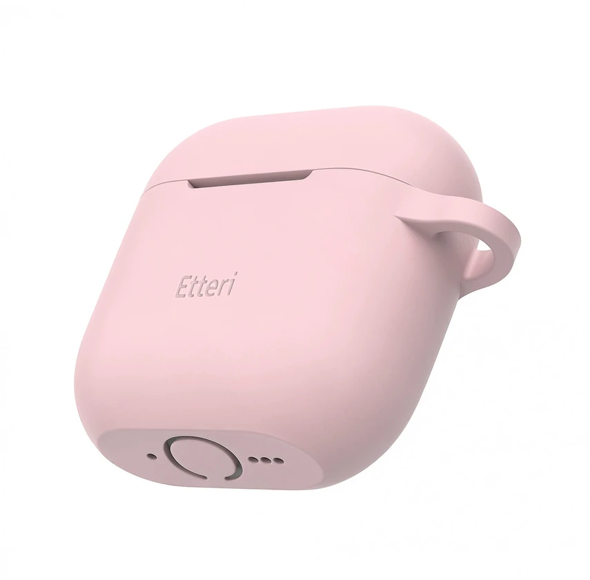 Etteri silikoninis dėklas AirPods 4 šviesiai rožinis