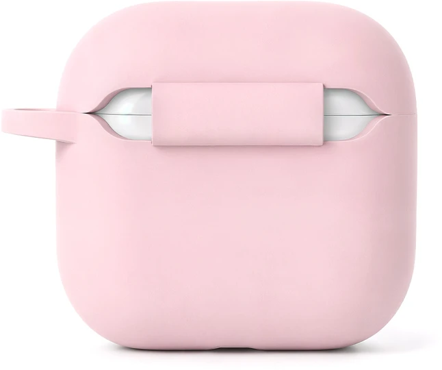 Etteri silikoninis dėklas AirPods 4 šviesiai rožinis
