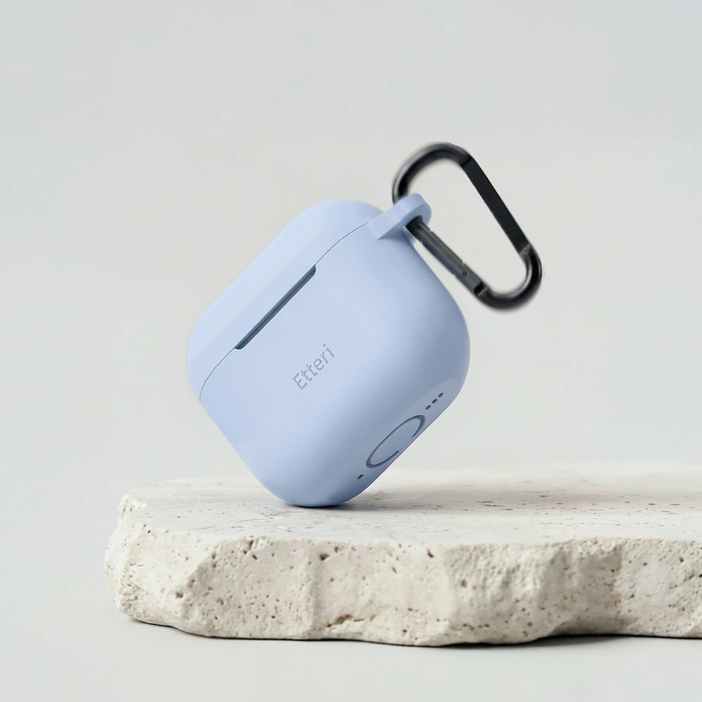 Etteri silikoninis dėklas AirPods 4 šviesiai mėlynas
