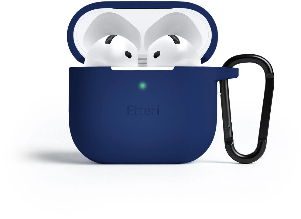 Etteri silikoninis dėklas AirPods 4 tamsiai mėlynas