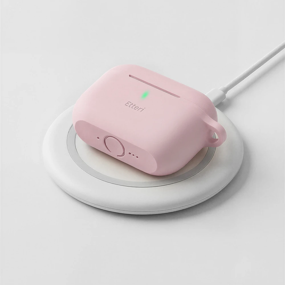Etteri silikoninis dėklas AirPods Pro 3 šviesiai rožinis
