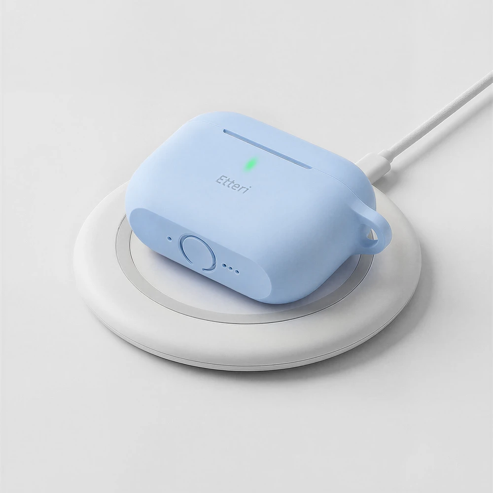 Etteri silikoninis dėklas AirPods Pro 3, šviesiai mėlynas