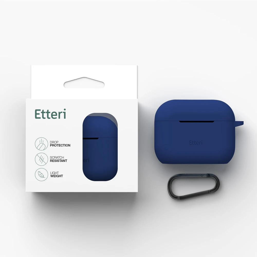 Etteri silikoninis dėklas AirPods Pro 3 tamsiai mėlynas
