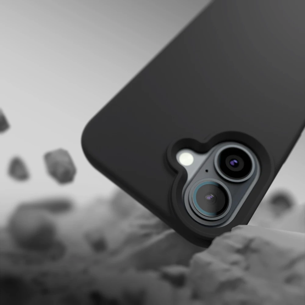 Etteri silikoninis Mag dėklas iPhone 17 juodas