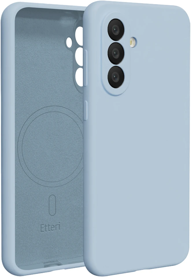 Etteri silikoninis Mag dėklas Samsung Galaxy A37 5G šviesiai mėlynas