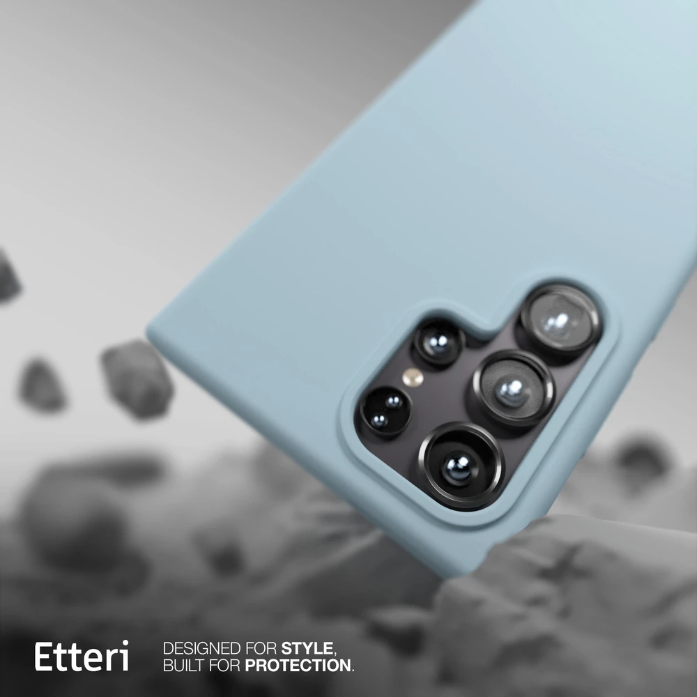 Etteri silikoninis Mag dėklas Samsung Galaxy S25 Ultra šviesiai mėlynas