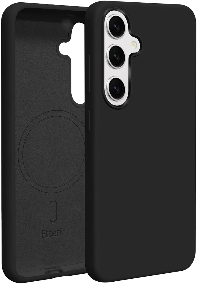 Etteri silikoninis Mag dėklas Samsung Galaxy S25 Plus juodas