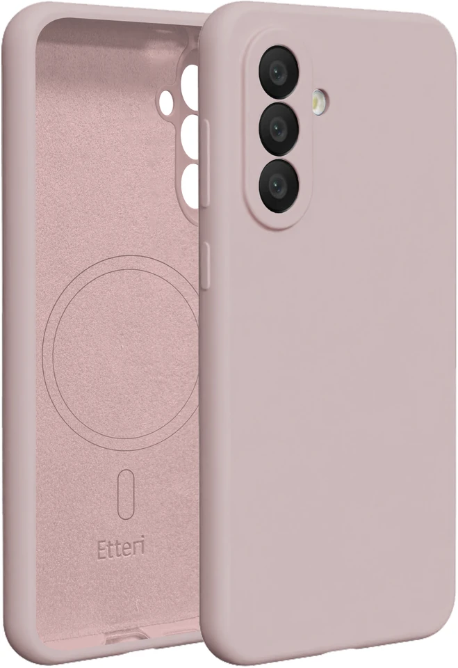 Etteri silikoninis Mag dėklas Samsung Galaxy A57 5G šviesiai rožinis