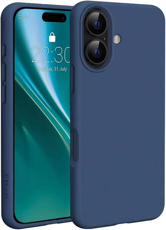 Etteri silikoninis Mag dėklas, skirtas iPhone 17, tamsiai mėlynas