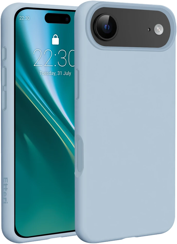 Etteri silikoninis Mag dėklas, skirtas iPhone 17 Air, šviesiai mėlynas