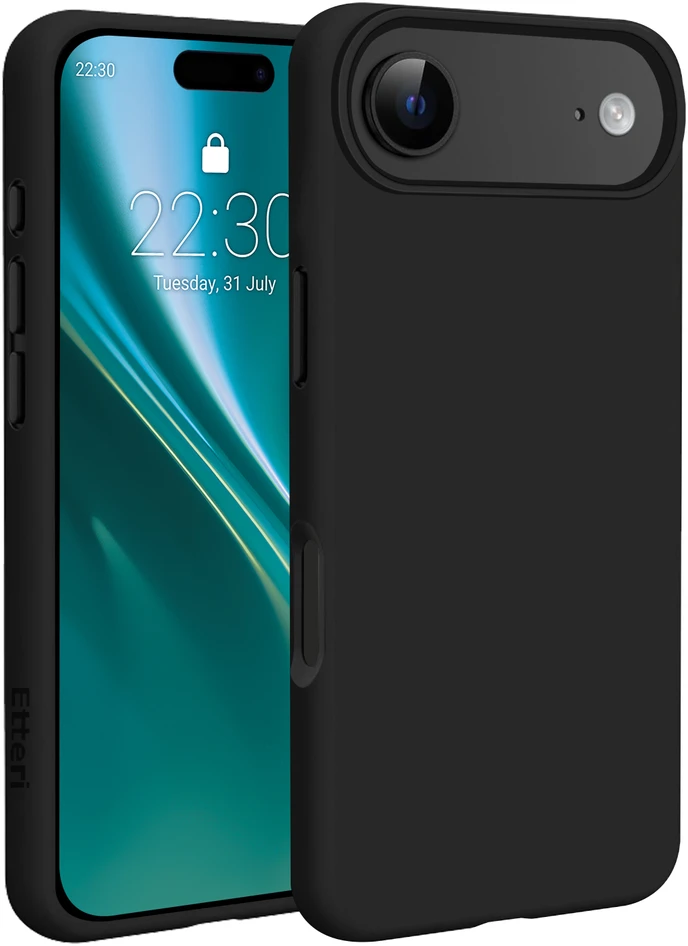 Etteri silikoninis Mag dėklas, skirtas iPhone 17 Air, juodas