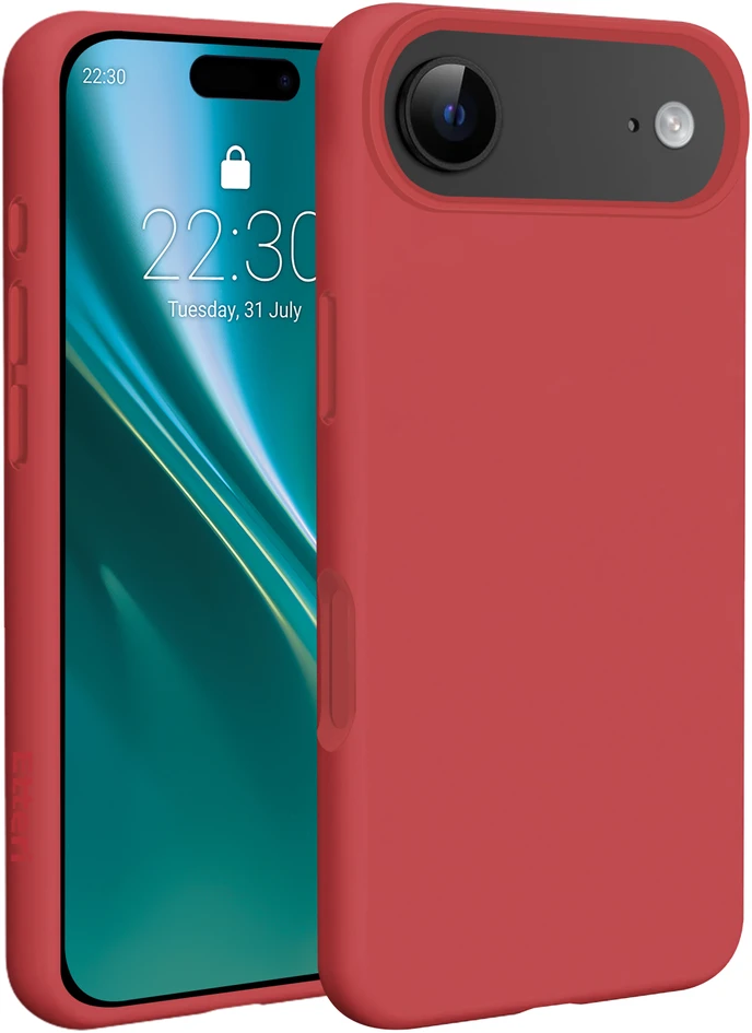 Etteri silikoninis Mag dėklas, skirtas iPhone 17 Air, aviečių spalvos