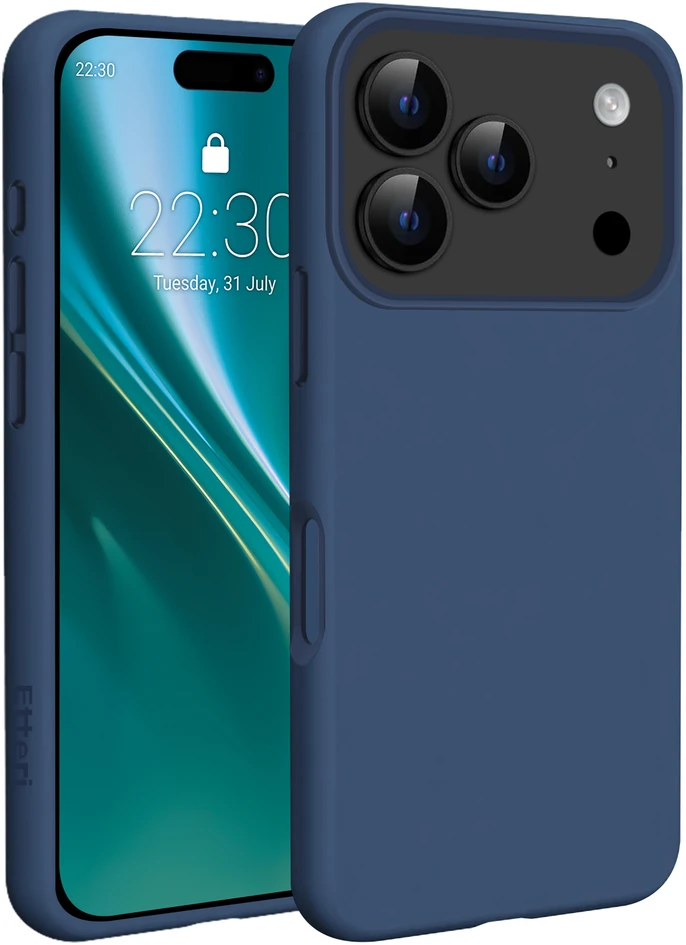 Etteri silikoninis Mag dėklas, skirtas iPhone 17 Pro Max / 18 Pro Max, tamsiai mėlynas