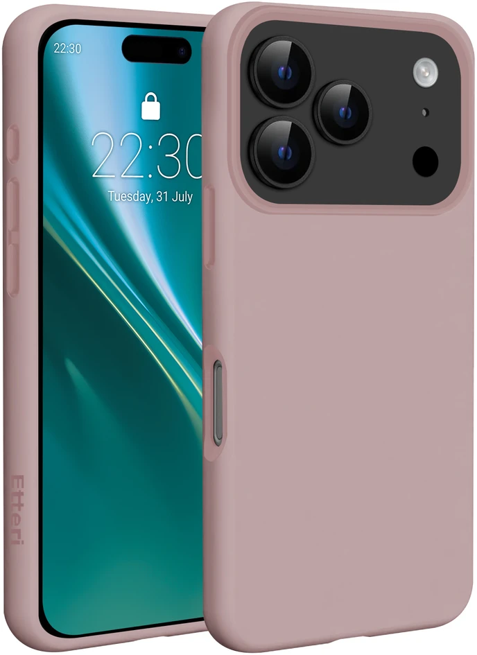 Etteri silikoninis Mag dėklas, skirtas iPhone 17 Pro Max / 18 Pro Max, šviesiai rožinis