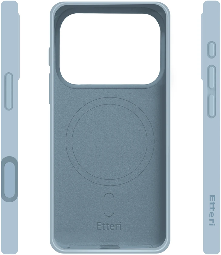 Etteri silikoninis Mag dėklas, skirtas iPhone 17 Pro Max / 18 Pro Max, šviesiai mėlynas