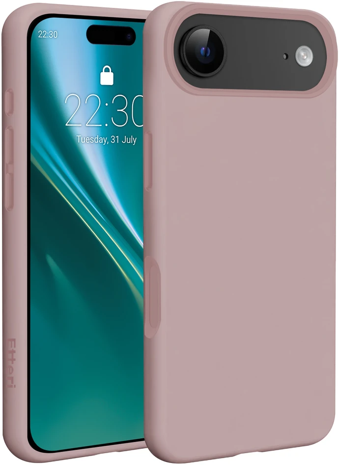 Etteri silikoninis Mag dėklas, skirtas iPhone 17 Air, šviesiai rožinis