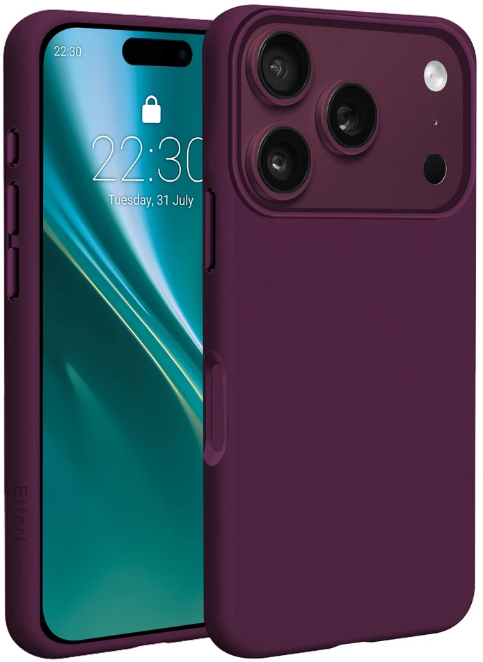 Etteri silikoninis Mag dėklas, skirtas iPhone 17 Pro Max / 18 Pro Max 6,9” tamsios vyšnios spalvos