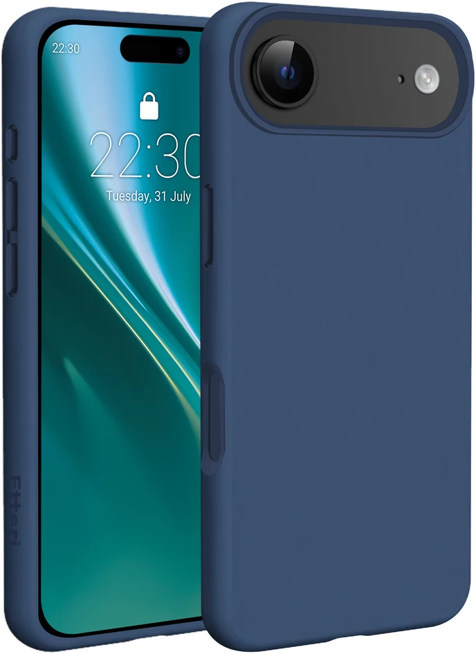 Etteri silikoninis Mag dėklas, skirtas iPhone 17 Air, tamsiai mėlynas