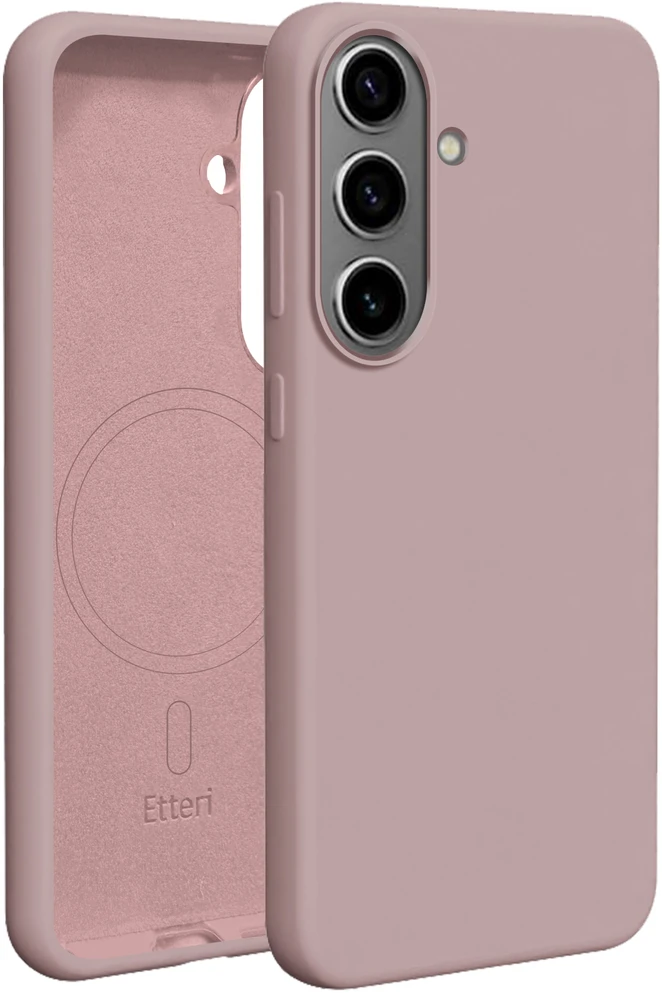 Etteri silikoninis Mag dėklas, skirtas Samsung Galaxy S26, šviesiai rožinis