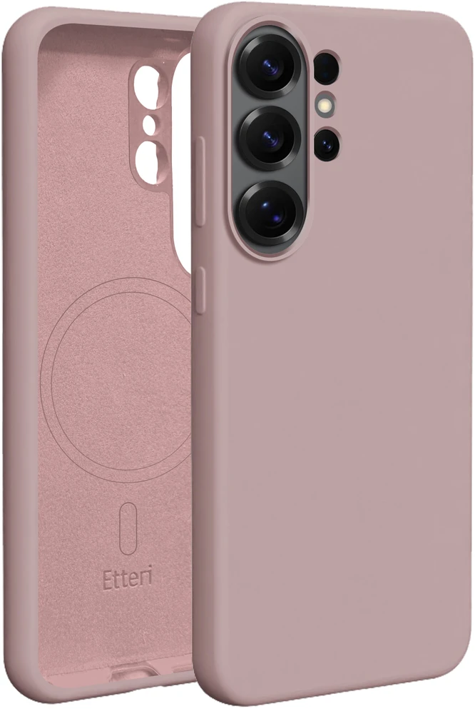 Etteri silikoninis Mag dėklas, skirtas Samsung Galaxy S26 Ultra, šviesiai rožinis