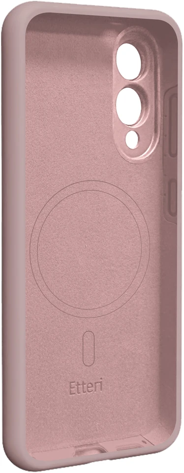 Etteri silikoninis Mag dėklas, skirtas Samsung Galaxy S25 Edge, šviesiai rožinės spalvos