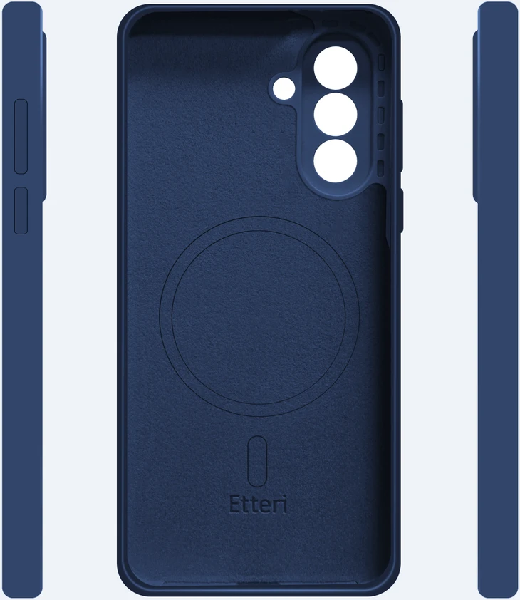 Etteri silikoninis Mag dėklas, skirtas Samsung Galaxy A57 5G, tamsiai mėlynas