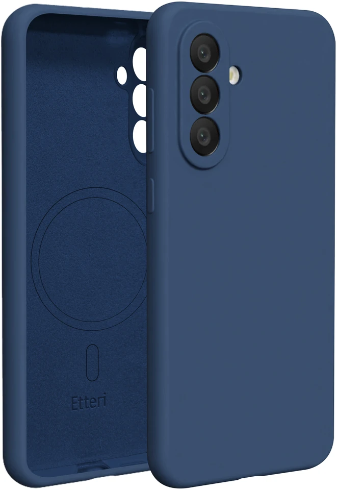 Etteri silikoninis Mag dėklas, skirtas Samsung Galaxy A57 5G, tamsiai mėlynas