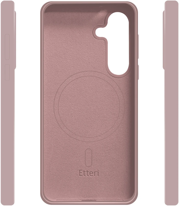 Etteri silikoninis Mag dėklas, skirtas Samsung Galaxy S25, šviesiai rožinis
