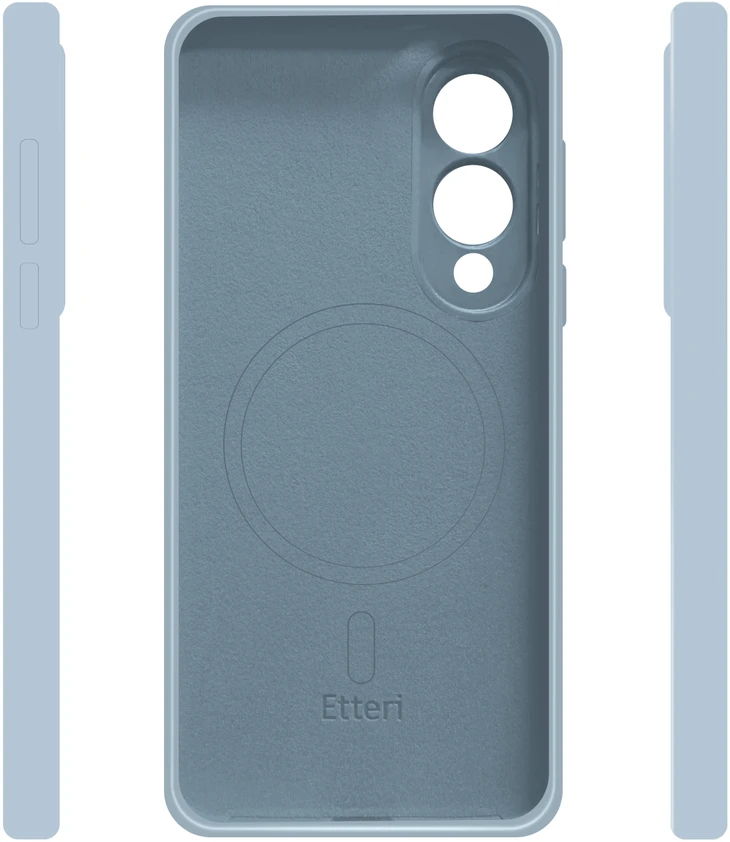 Etteri silikoninis Mag dėklas, skirtas Samsung Galaxy S25 Edge, šviesiai mėlynas