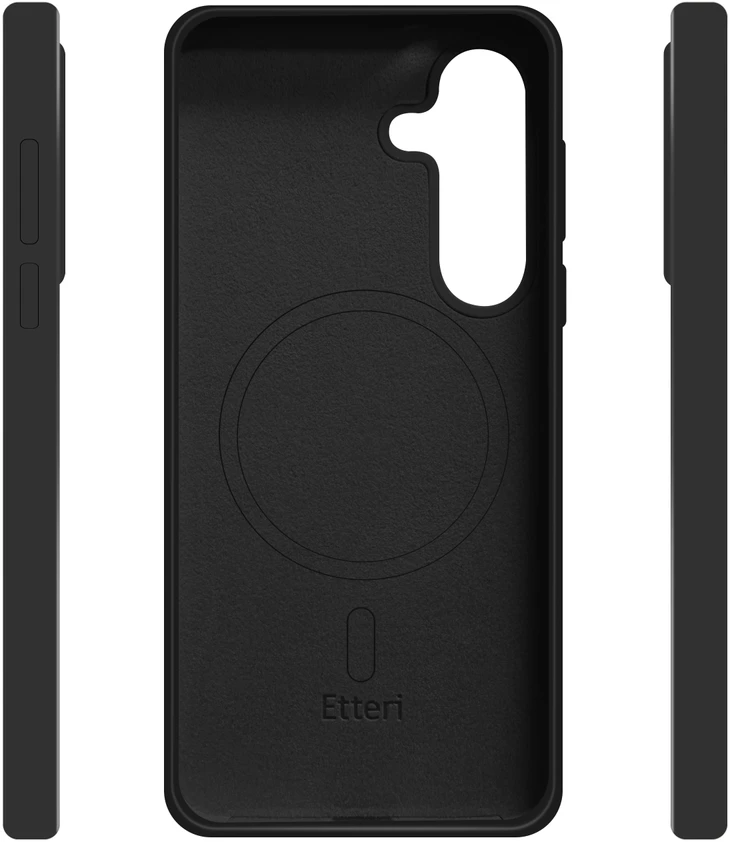 Etteri silikoninis Mag dėklas, skirtas Samsung Galaxy S25, juodas