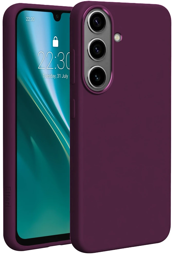 Etteri silikoninis Mag dėklas, skirtas Samsung Galaxy S26, tamsios vyšninės spalvos