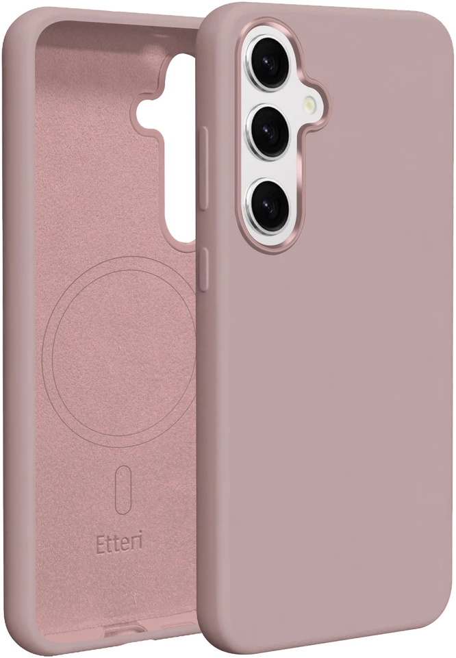 Etteri silikoninis Mag dėklas, skirtas Samsung Galaxy S26 Ultra, šviesiai rožinis