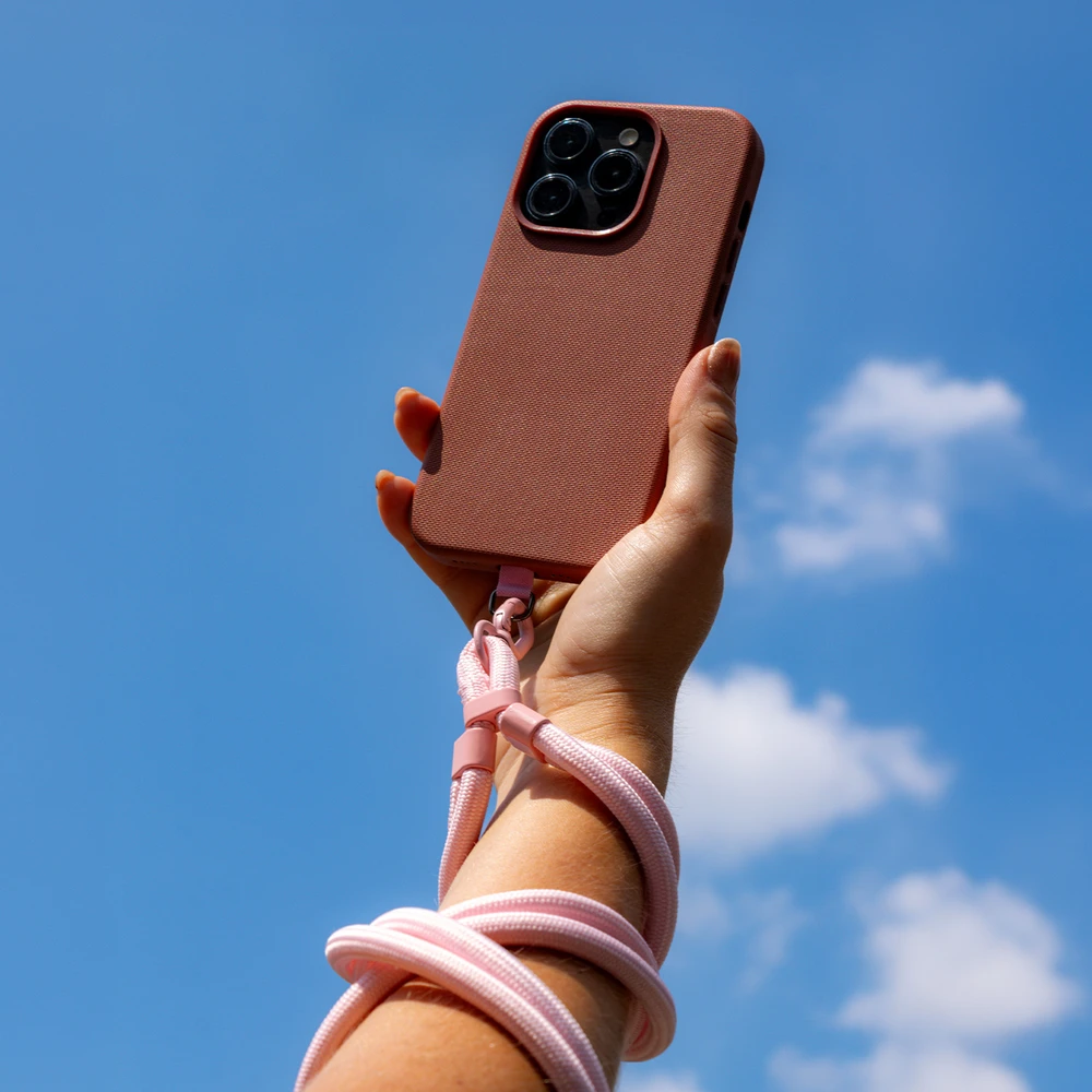 Etteri universalus kaklo dirželis telefonams, šviesiai rožinis